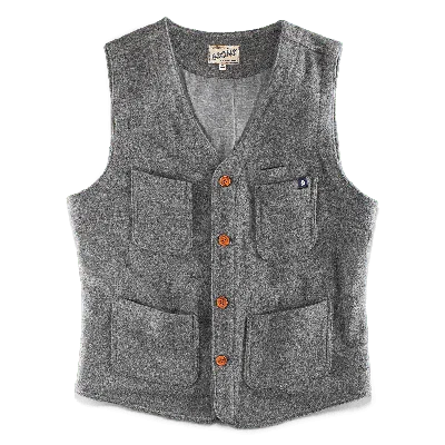 &sons Trading Co Men's &sons Drifter Wool Waistcoat Grey In Gray