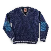 &sons Trading Co Men's &sons Old School V-neck Jumper Navy In Blue