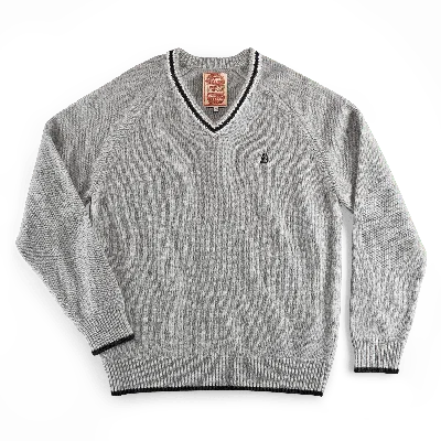 &sons Trading Co Men's &sons Rockingham Jumper Grey Marl In Gray
