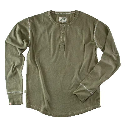 &sons Trading Co Men's &sons The New Elder Henley Shirt Army Green