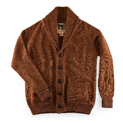 &sons Trading Co Men's &sons Turner Cardigan Rust In Black