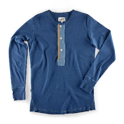 &sons Trading Co Men's &sons Wilder Henley Indigo In Blue
