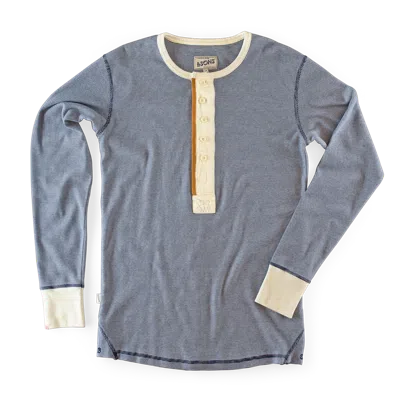 &sons Trading Co Men's &sons Wilder Henley Ticking Blue