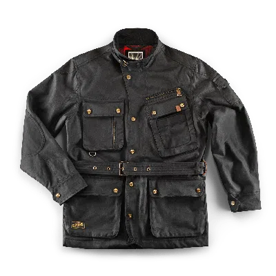 &sons Trading Co Men's Andsons Black Gold Waxed Jacket