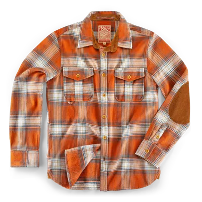 &sons Trading Co Men's Andsons Eiger Mountain Shirt Rust Check In Brown