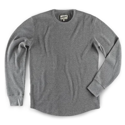 &sons Trading Co Men's Base Waffle Crew Neck Grey Marl