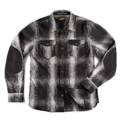 &sons Trading Co Men's Black / White / Grey Slate Shirt Ombre Check In Black/white/grey