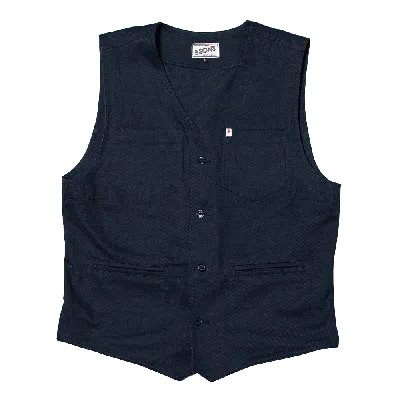 &sons Trading Co Men's Grey Lincoln Waistcoat / Vest In Blue