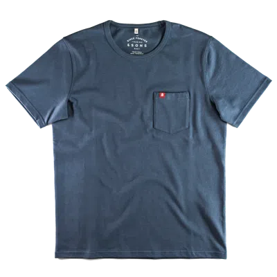 &sons Trading Co Men's Blue Boxer Pocket T-shirt Navy