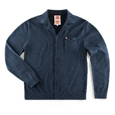 &sons Trading Co Men's Blue Clayton Long Sleeve Knitted Cardigan