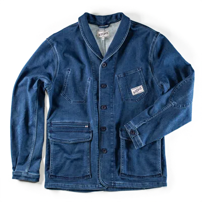 &sons Trading Co Men's Blue Crafter Indigo Wash Chore Jacket