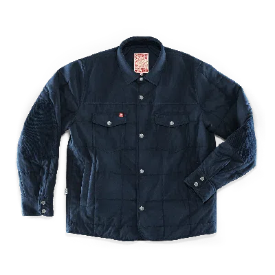&sons Trading Co Men's Blue Denver Quilted Shirt Navy