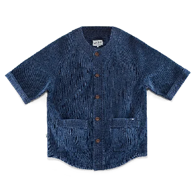 &sons Trading Co Men's Blue Strike Baseball Shirt Indigo