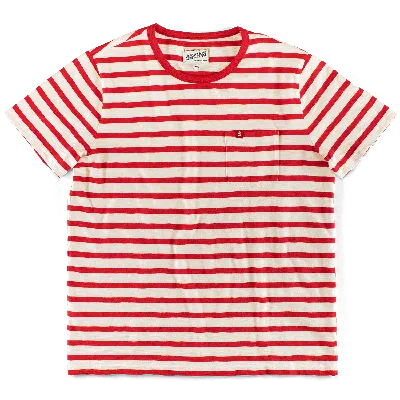 &sons Trading Co Men's Breton Striped T Shirt Red