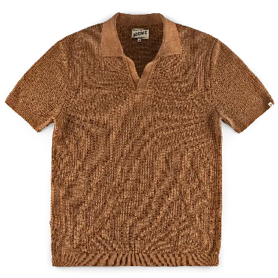 &sons Trading Co Men's Brown Rialto Knitted Polo Tan