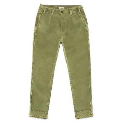 &sons Trading Co Men's Grant Pleat Front Chino Olive Green