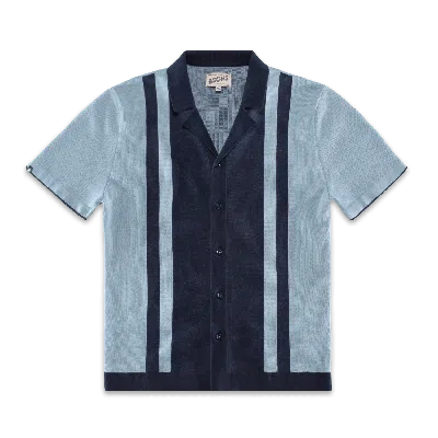 &sons Trading Co Men's Milano Knitted Polo Shirt Blue