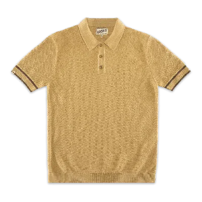 &sons Trading Co Men's Neutrals Dempsey Knitted Polo Tan In Brown