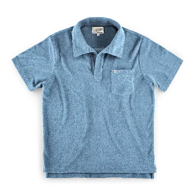 &sons Trading Co Men's Solar Polo Dust Blue