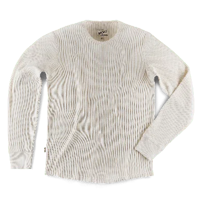 &sons Trading Co Men's White Base Waffle Crew Neck Raw