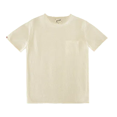 &sons Trading Co Men's White Bianco Knitted T-shirt Raw