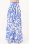 And The Why Abstract Wide Leg In Blue In Blue
