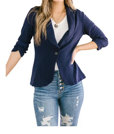 And The Why Acting Like A Lady Blazer In Navy / Blue In Multi