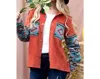 And The Why Aztec Print Shacket In Blue And Rust In Multi