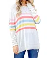 And The Why Best Of You Sweater In Ivory Multi In White