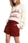 And The Why Crazy About You Belted Shorts In Red In Red