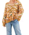 And The Why Feel Alive Again Sweater In Yellow Multi In Yellow