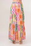 And The Why Geo Tiered Skirt In Multi In Multi
