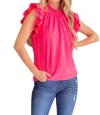 And The Why Happy With You Blouse In Fuchsia In Pink