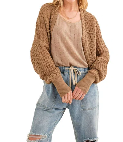 And The Why How You Feel Bolero Cardigan In Oak In Brown