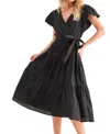 And The Why Leap Of Faith Midi Dress In Black In Black