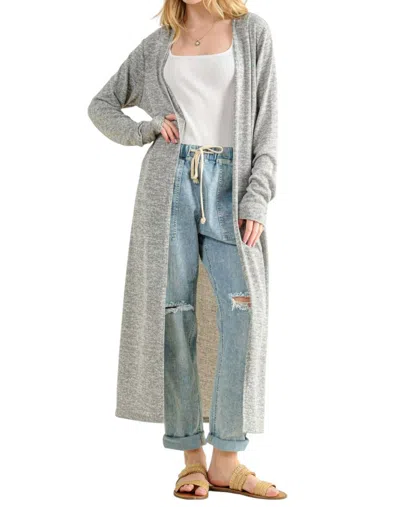 And The Why Revolves Around You Duster In Heather Grey