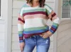 And The Why Striped Knitted Sweater In Multi In Multi