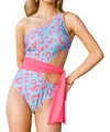 And The Why Summertime Fun Swimsuit In Blue/pink In Multi