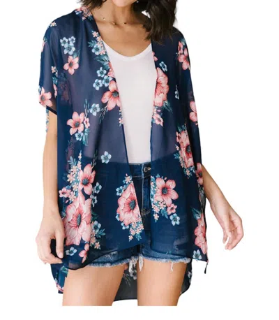 And The Why Wildflower Kimono In Blue