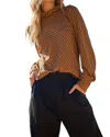 And The Why Wish I Was A Star Turtle Neck Top In Brown In Brown