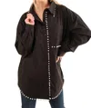 And The Why You Are Extraordinary Button Down Shirt In Black In Black