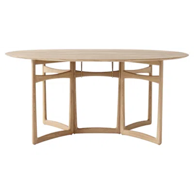 Pre-owned &tradition Drop Leaf Hm6 Dining Table-brass/oiled Oak By Hvidt & M�lgaard For  In Brown