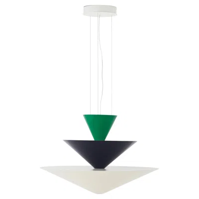Pre-owned &tradition Gio Chandelier Ln15, Signal Green, Deep Blue And Ecru White, By Luca Nichetto