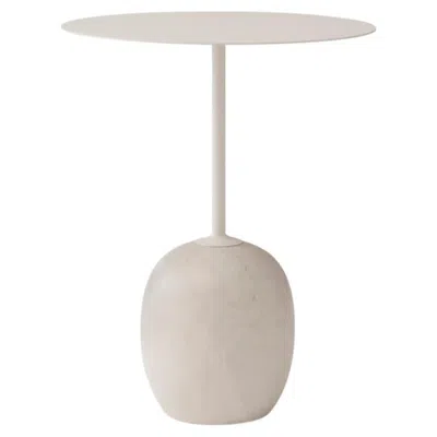 Pre-owned &tradition Lato Ln8 Round Side Table, White Steel & Marble, By Luca Nichetto For