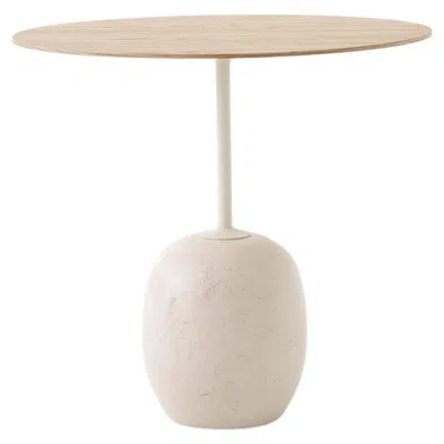 Pre-owned &tradition Lato Ln9 Side Table In Lacquered Oak/marble, By Luca Nichetto For  In Brown