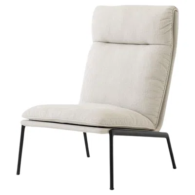 Pre-owned &tradition Muno High Back Lounge Chair In Kvadrat (cifrado 0221)/ Warm Black, Luca Nichetto In Sand