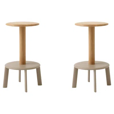 Pre-owned &tradition Pair Of Massif Counter Stools, Av39, Oak & Grey Beige By Anderssen & Voll For &t In Gray