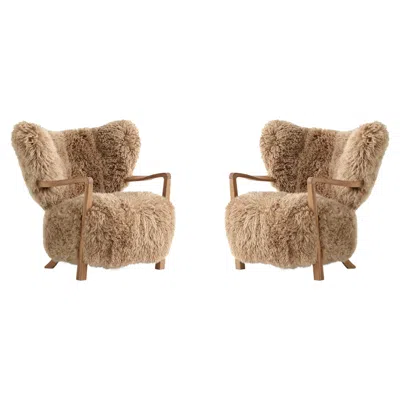 Pre-owned &tradition Pair Of Wulff Atd2 In Sheepskin / Honey And Oak For & Tradition In Brown