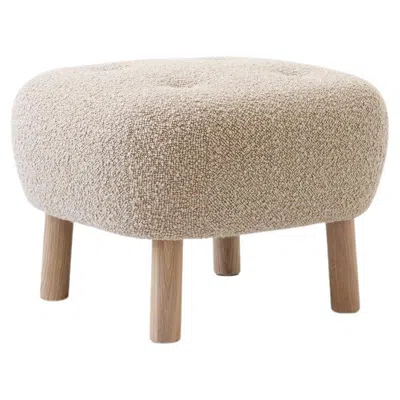 Pre-owned &tradition Pouf Atd 1 In Karakorum 003, Dedar And Oak By  In Brown
