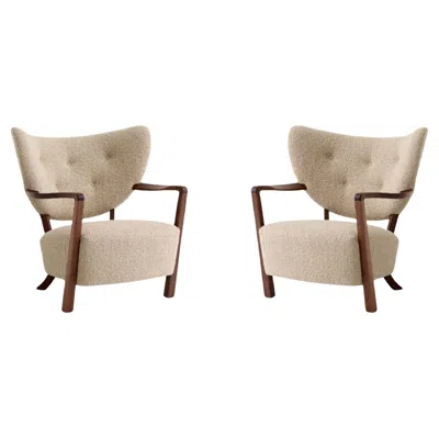 Pre-owned &tradition Set Of 2 Wulff Atd2, Com 'customer's Own Material' W. Walnut Wood For  In Brown